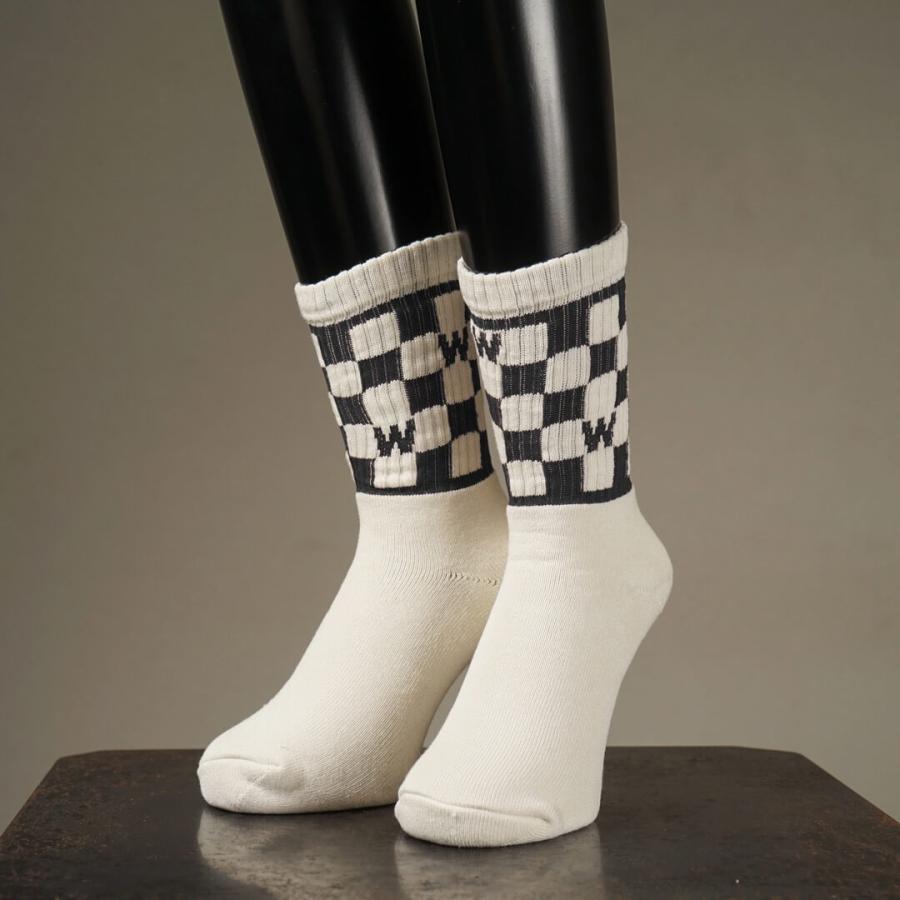 WEIRDO（ウィアード） チェッカーソックス 2足/1セット 靴下 メンズ