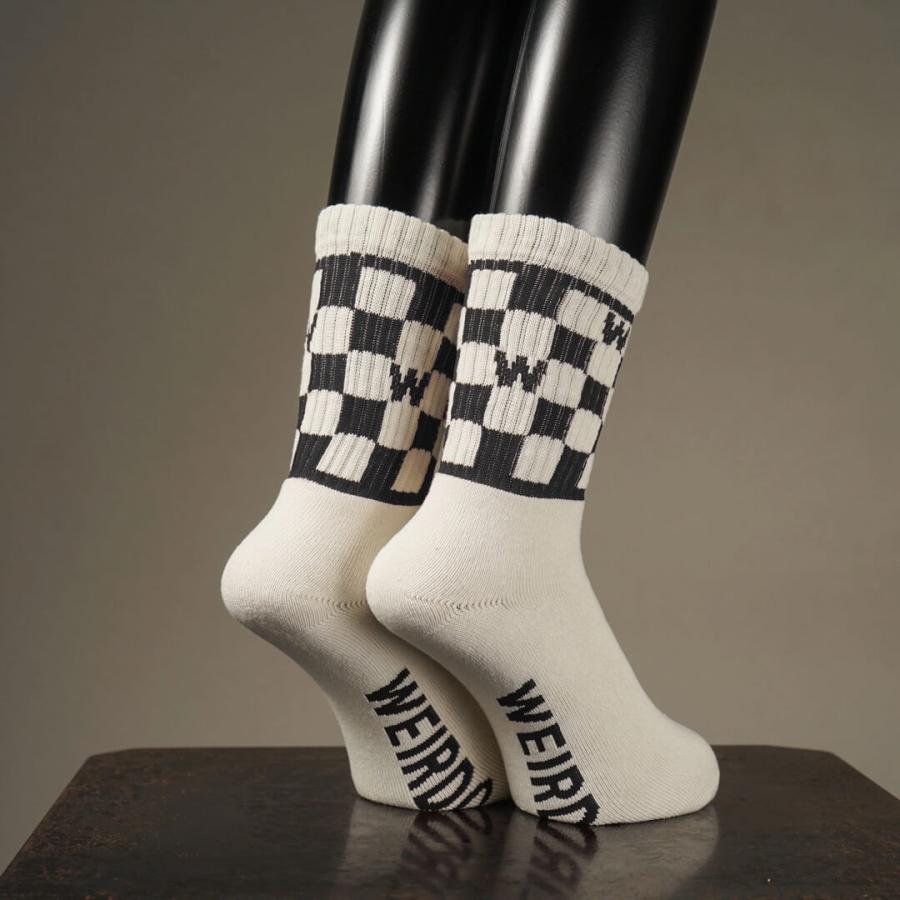 WEIRDO（ウィアード） チェッカーソックス 2足/1セット 靴下 メンズ