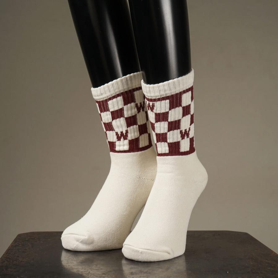 WEIRDO（ウィアード） チェッカーソックス 2足/1セット 靴下 メンズ