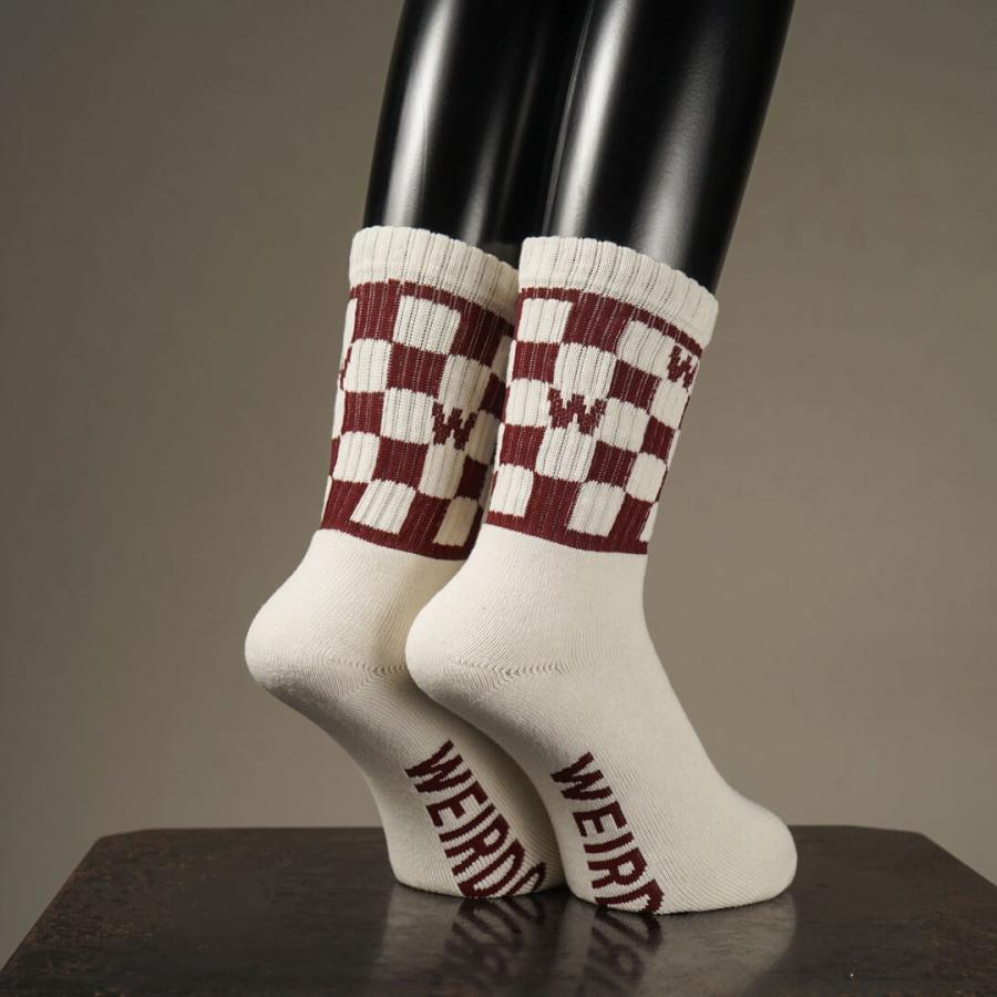 WEIRDO（ウィアード） チェッカーソックス 2足/1セット 靴下 メンズ