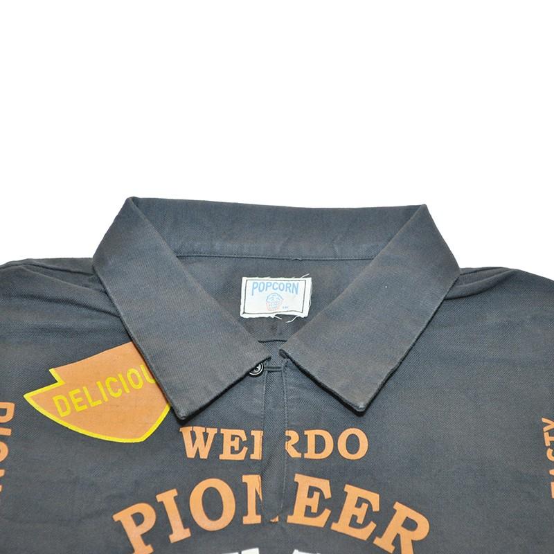 weirdo POPCORN プルオーバーシャツ L WEIRDO POPCORN - L/S PULLOVER SHIRTS (BLACK)ウィアード プル
