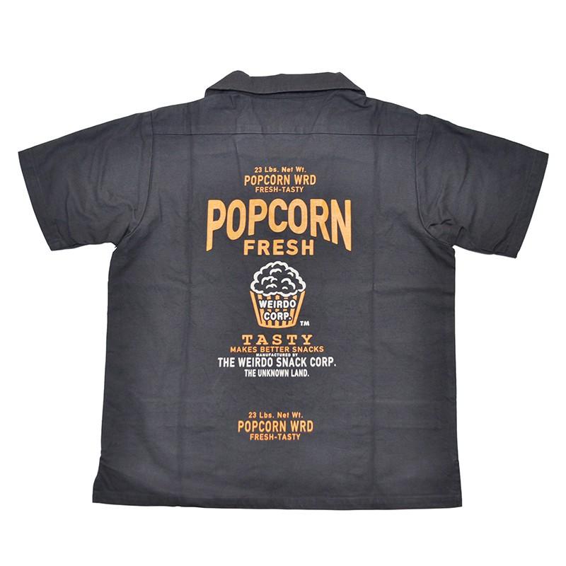 WEIRDO POPCORN - S/S PULLOVER SHIRTS (BLACK)ウィアード プル