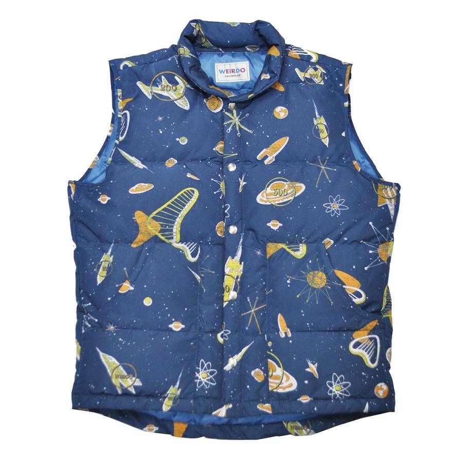 WEIRDO 【2XL】WEIRDO SPACE TARGET - DOWN VEST (NAVY WEIRDO 【2XL】WEIRDO SPACE TARGET - DOWN VEST (NAVY