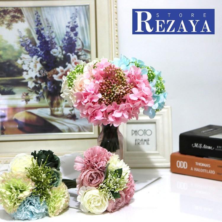 ウエディングブーケ 安い 結婚式 花嫁 ブーケ 造花 花束 4本 おしゃれ ブライダルブーケ ウェディング アレンジメント アートフラワー インテリアフラ Bouquet034 Rezayastore 通販 Yahoo ショッピング