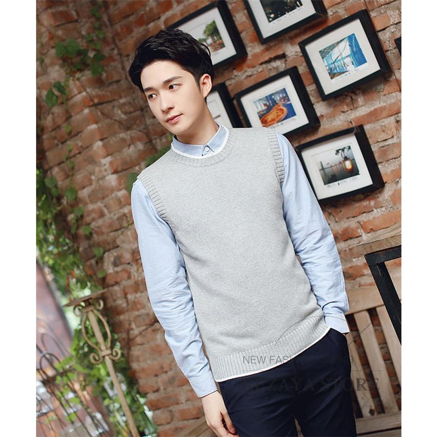 春秋冬 ニットベスト メンズニットベスト ビジネス セーター