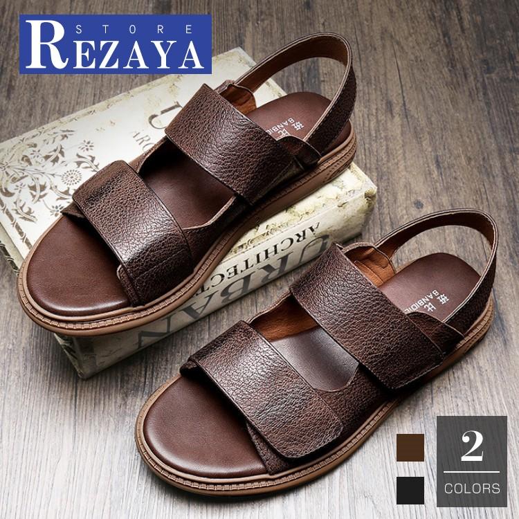 サンダル メンズ アウトドアサンダル カジュアル 無地 おしゃれ ストリート 牛革 サボサンダル スポーツサンダル 靴 メンズサンダル Rz Nanssandal023 Rezayastore 通販 Yahoo ショッピング