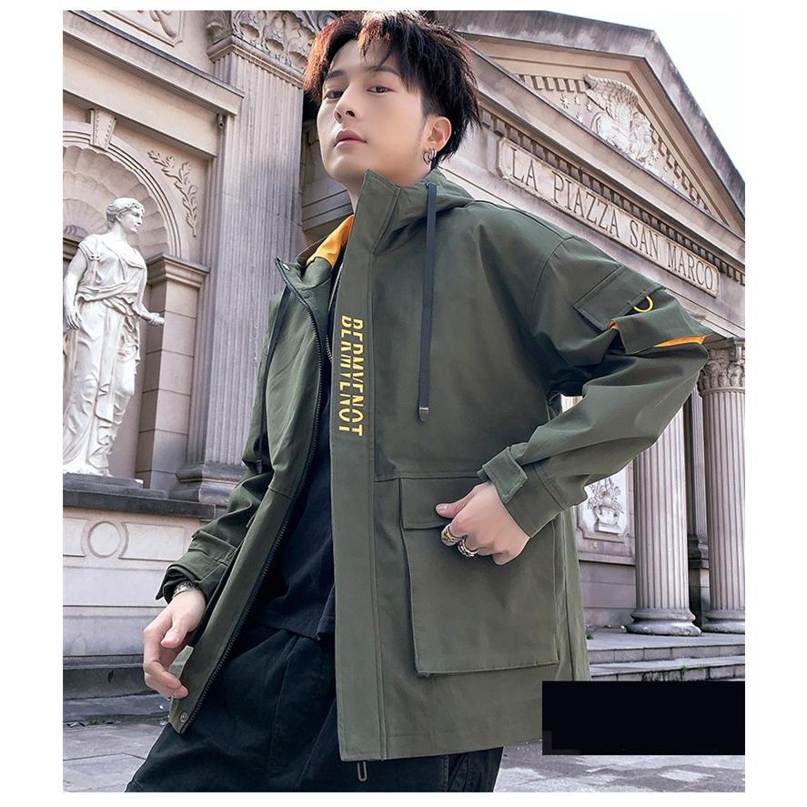 メンズコート コート 春 秋 メンズ 無地 フード付き ジャケット ミディアム トップス アウター ロングコート 定番 通勤 カジュアル シンプル Y19 Mensfy0 Rezayastore 通販 Yahoo ショッピング