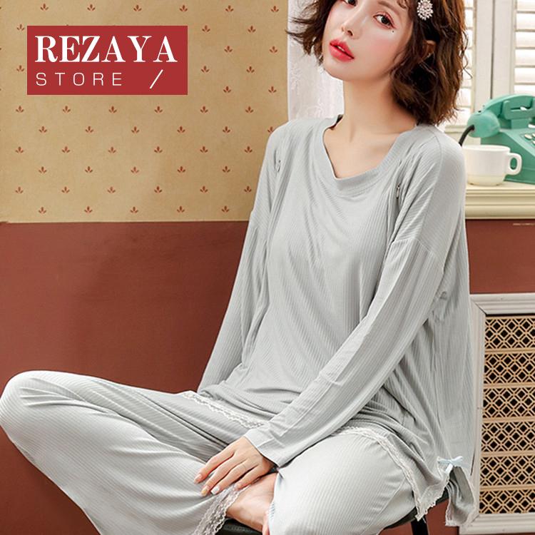 マタニティ パジャマ シンプル ホームウェア 上下セット 出産祝い 妊婦 妊婦服 寝巻き 授乳口付 授乳服 無地 産前産後ウェア 部屋着 長袖 セットアップ 授乳口付