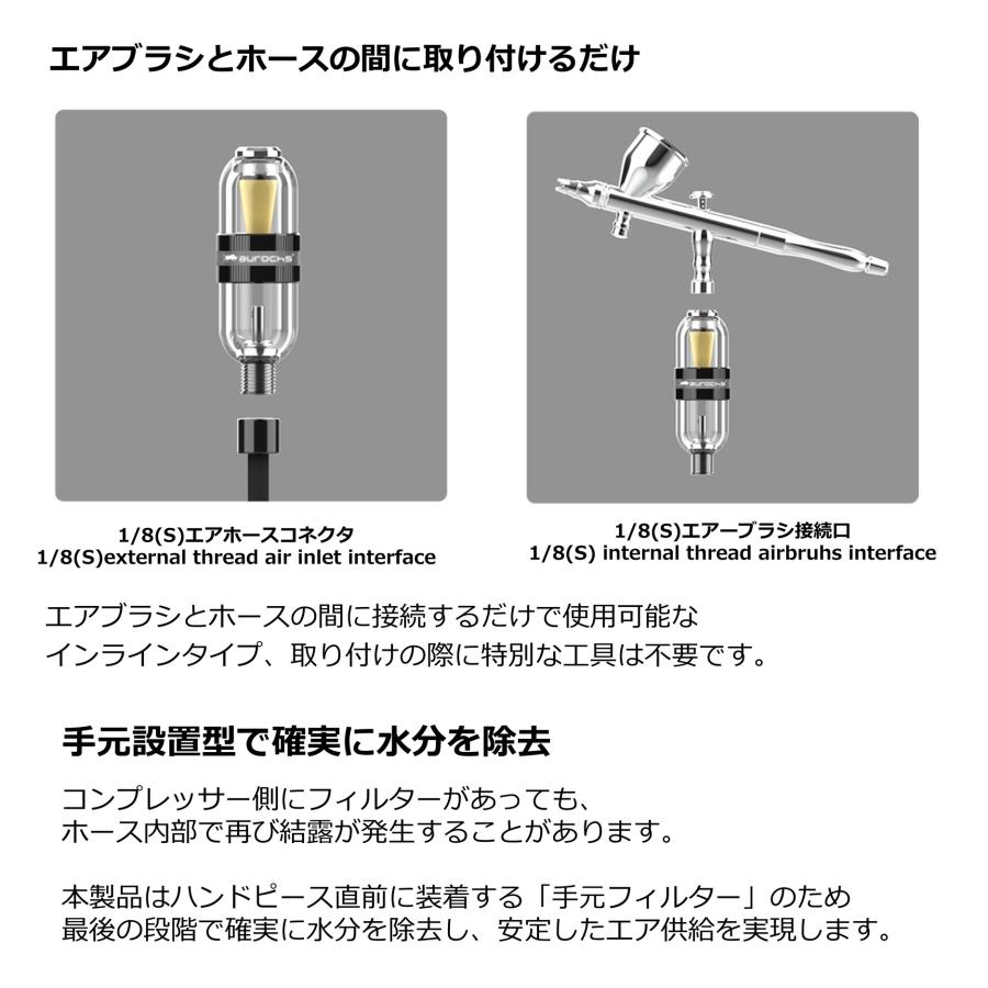 aurochs AERO CROSS エアブラシ用 エアフィルター ACF-01 水分除去