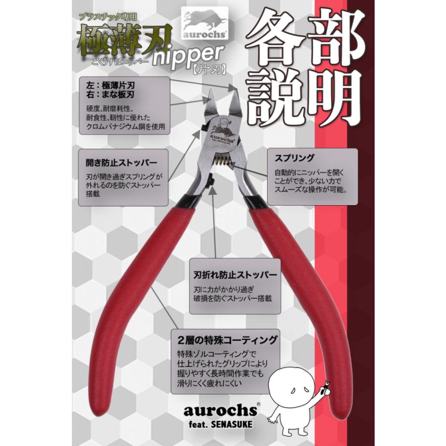せなすけ Aurochs ニッパー 薄刃 片刃 極薄刃 プラスチック用 コラボ プラモデル ガンプラ プラスチックニッパー 精密 小型 モデラーズ ニッパー Aunip s Rezuell 通販 Yahoo ショッピング