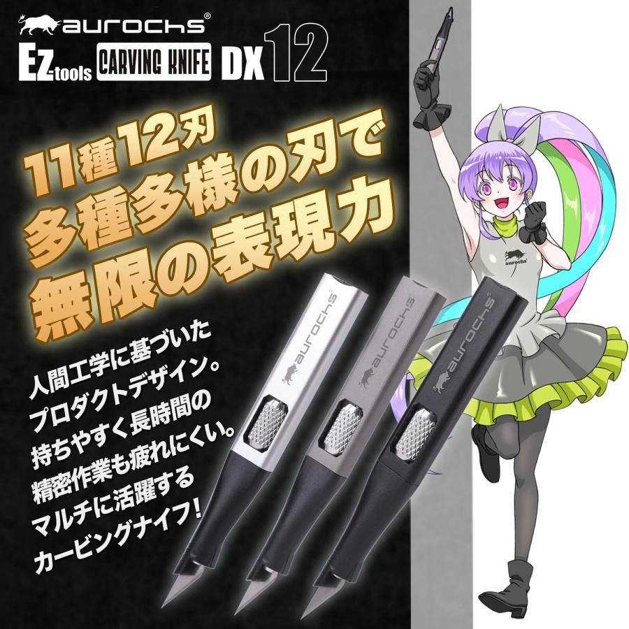 aurochs EZ-tools カービングナイフ DX12 刃先11種12刃枚付 デザイン