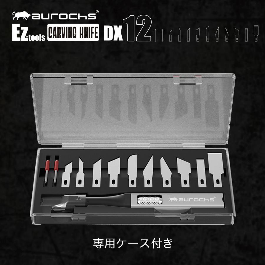 aurochs EZ-tools カービングナイフ DX12 刃先11種12刃枚付 デザイン