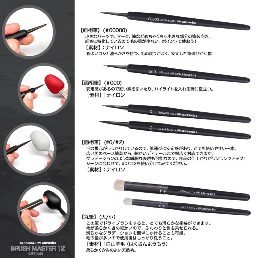 せなすけ監修】aurochs × SENASUKE BRUSH MASTER 12本セット プロ