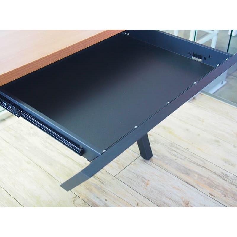 I shaped デスク W1200×D600 引出ウォルナット RFILD-1260DM-DRオフィスデスク 事務机 平机 ワークデスク 学習机 PCデスク 事務デスク おしゃれ 幅1200の画像