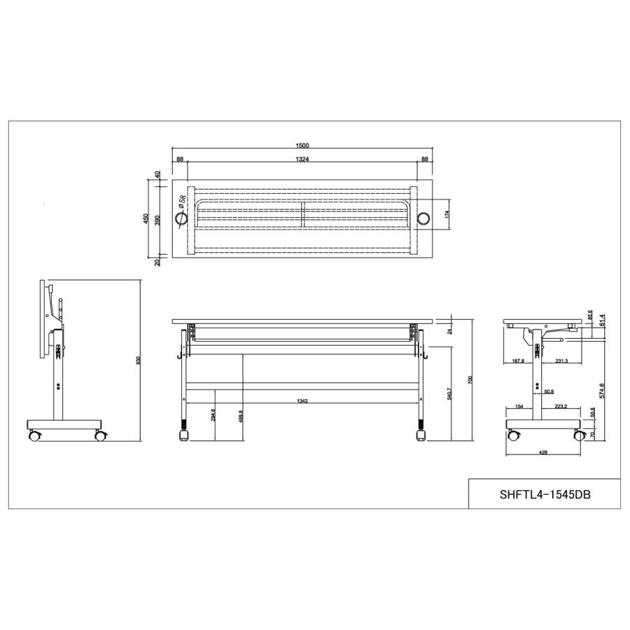 アール・エフ・ヤマカワ 配線機能付きフォールディング折りたたみ