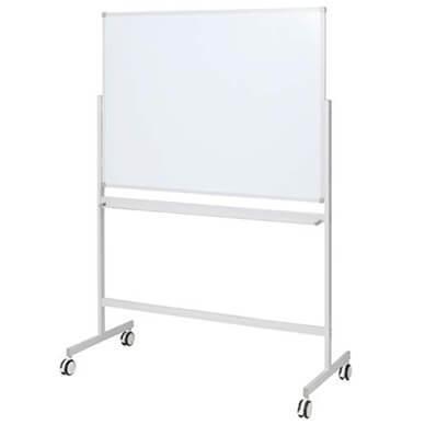 ホワイトボードII 1200×900 片面 ホワイトホーロータイプ SHWBH2-1290ASWH2L キャスター付き マグネット ストッパー付き  脚付き　無地　横型　おしゃれ