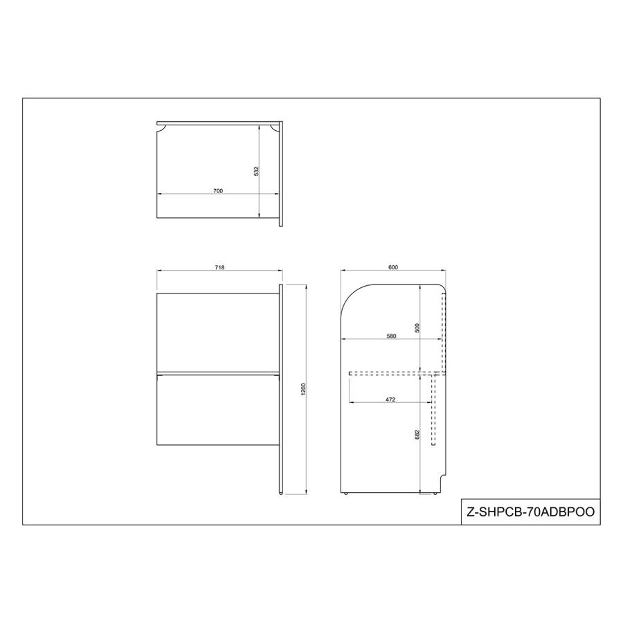 （在庫限り品）PC個別ブースデスク 増連 W700 背板あり ダーク Z-SHPCB-70ADBPDB アール・エフ・ヤマカワ｜rf-yamakawa-y｜02