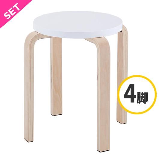 アール・エフ・ヤマカワ [個人宅配送可能商品]木製丸椅子 ラウンド