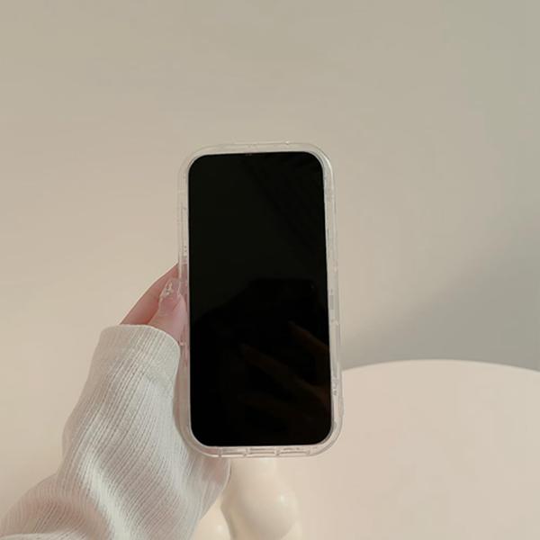 iPhone14 ケース 韓国 可愛い グリップ 花柄 クリア おしゃれ クリアケース iPhone14 ケース スタンド機能 光沢 人気｜rfc1-st｜07