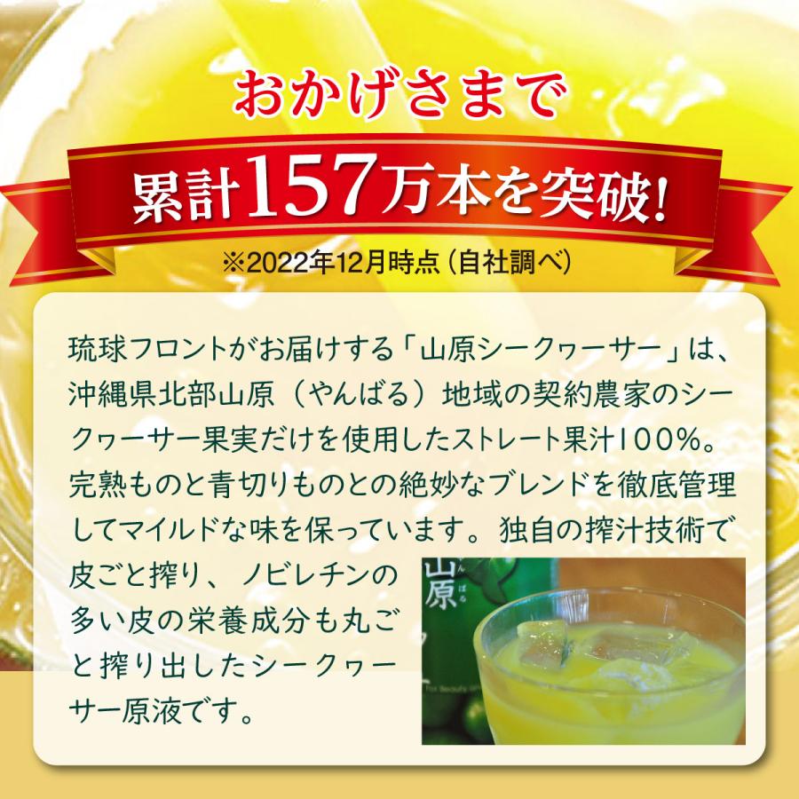 琉球フロント沖縄 農薬不使用 山原シークワーサー 720ml×5本セット
