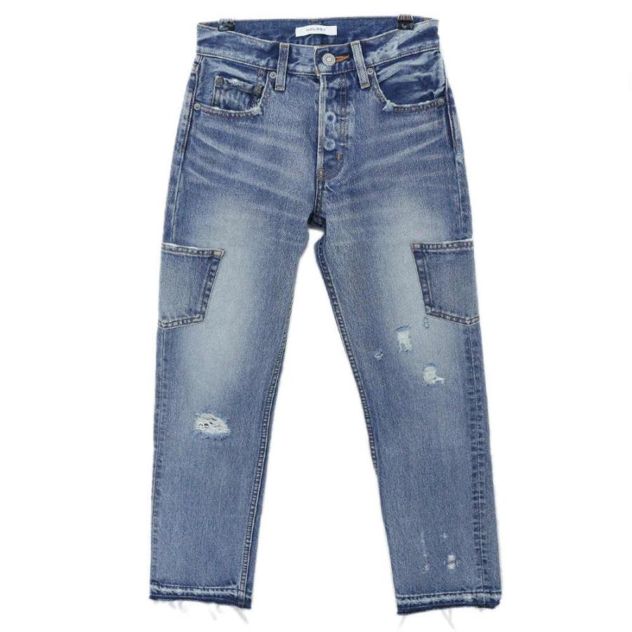 マウジー SIDE RESTORED POCKET STRAIGHT ストレートパンツ デニム  