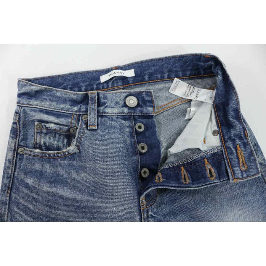 マウジー SIDE RESTORED POCKET STRAIGHT ストレートパンツ デニム  