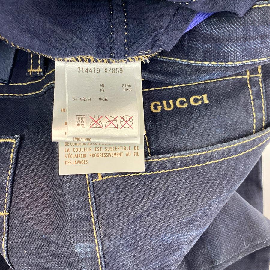 GUCCI（グッチ） ストレートパンツ/314,419XZ859/44/ネイビー/GUCCI