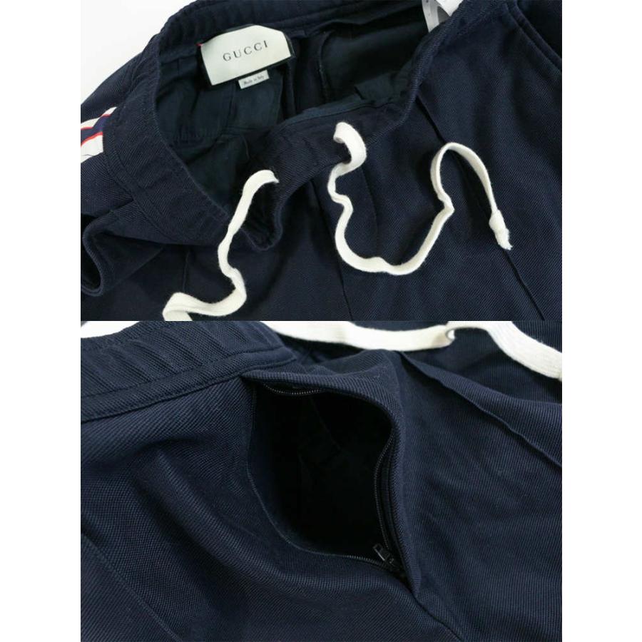 GUCCI（グッチ） ストライプ ジョギングパンツ/521882/44/ネイビー