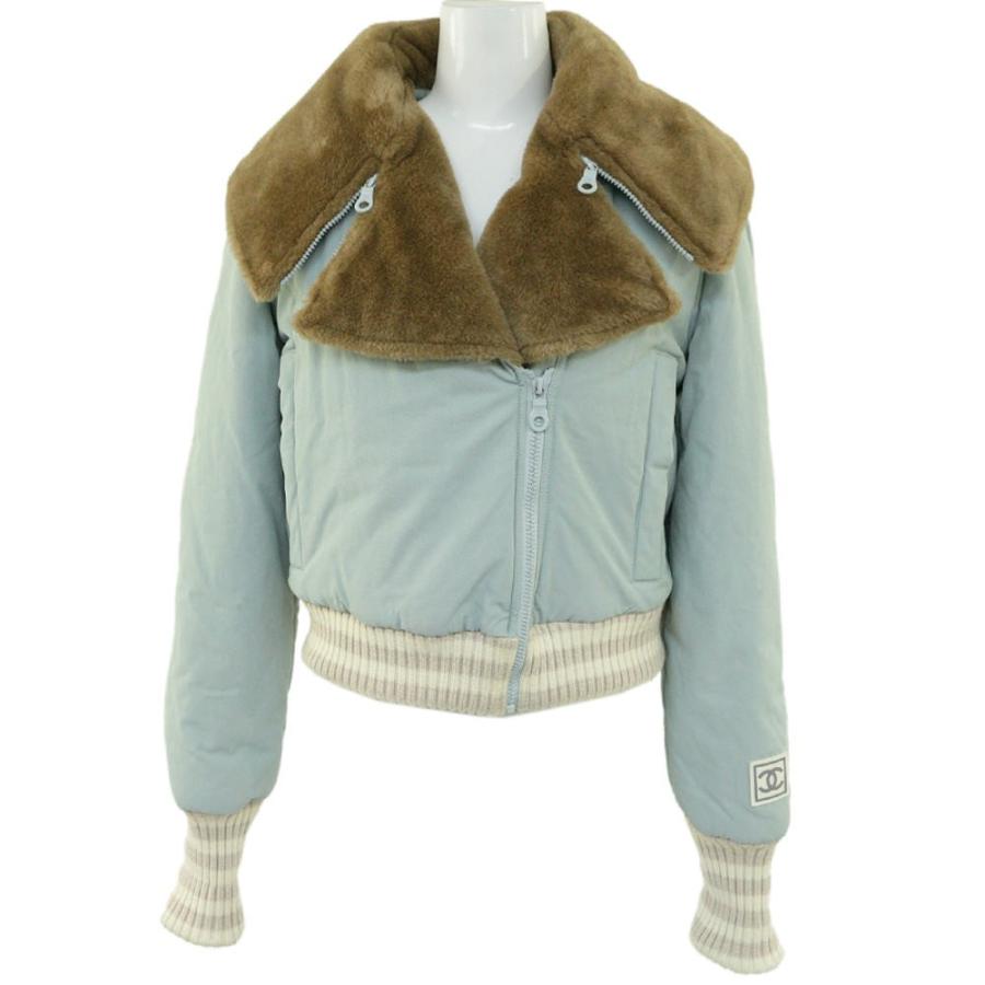 CHANEL スポーツライン 半袖ジャケット CHANEL シャネル スポーツライン半袖ニット レディース38