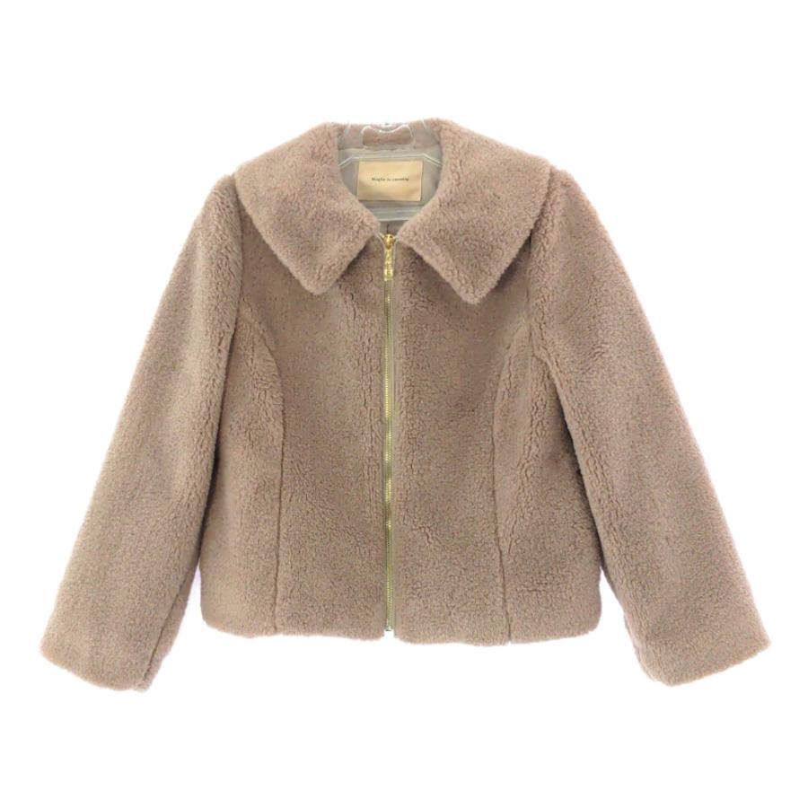 エムマーリエルカセット 衿付きエコファー・ジップアップ ショート  