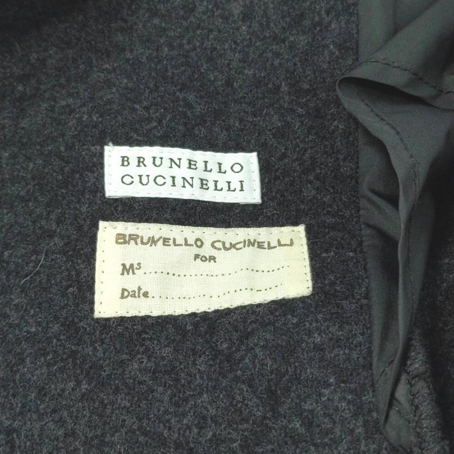 ブルネロクチネリ Aラインコート ウール カシミヤ 　フード　グレー　サイズ40 BRUNELLO CUCINELLI ブルネロクチネリ Aラインコート ウール