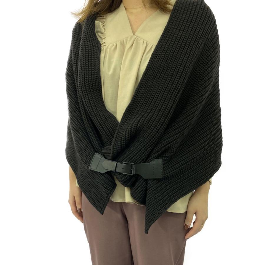 サルヴァトーレフェラガモ ベルト付き ウール ケープ・マント