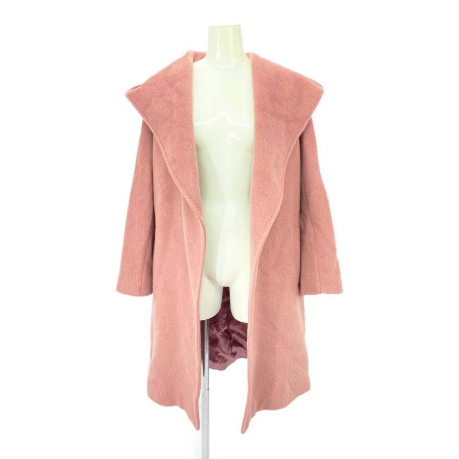 美品✨️マックスマーラ　クチートアマーノ　ガウンコート　ベルテッド　ピンク　36 Max Mara（マックスマーラ） ガウンコート デーデット 白タグ フード