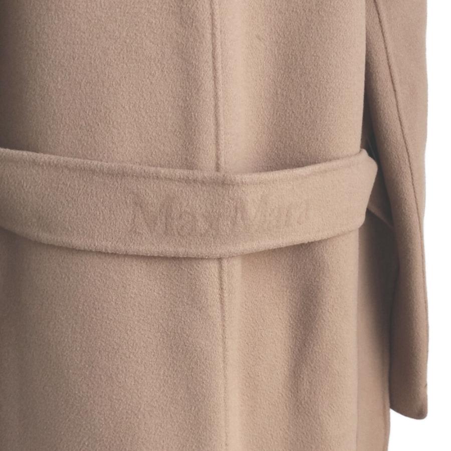 S Max Mara/エスマックスマーラ ウール ロゴベルト付 ガウンコート