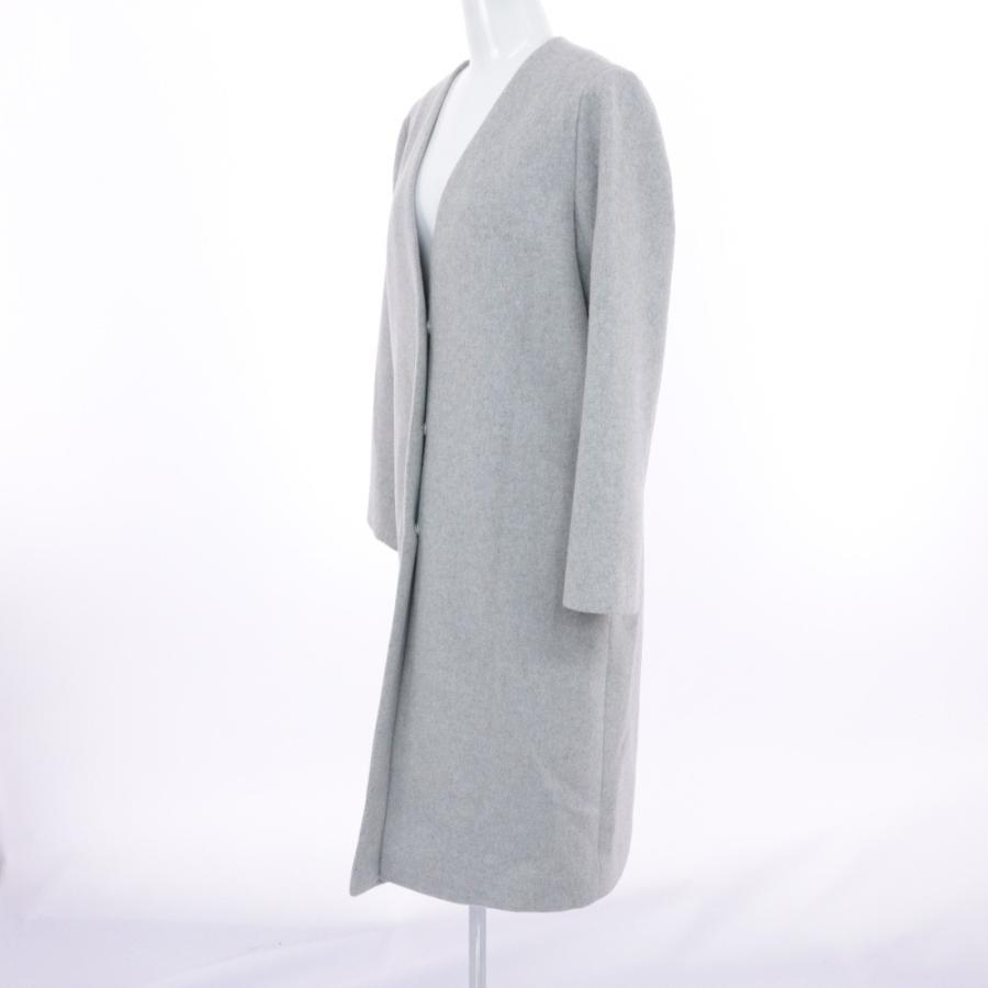 超美品・エフデ 19AW・カラーレスロングコート/51-94111001/9/グレー 