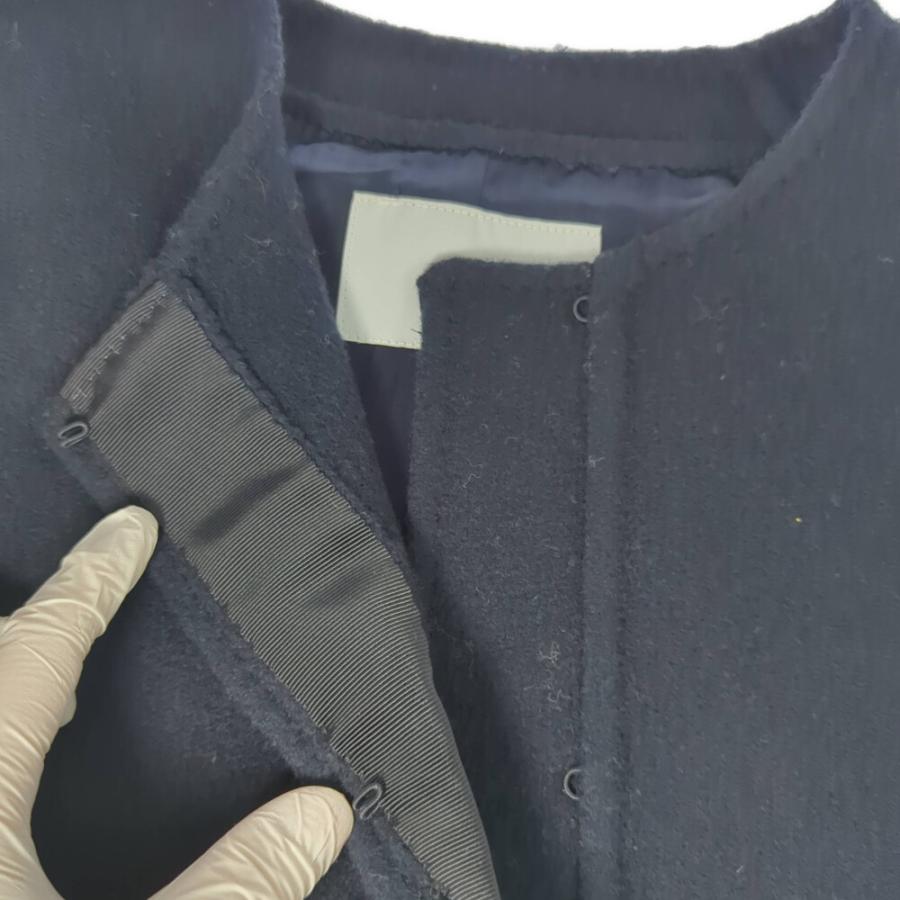 (ラスト1点) INED イネド ウール ショート丈 ノーカラーコート/71-54112010/9/ネイビー/アウター/デート/b251224/600803 | INED | 06