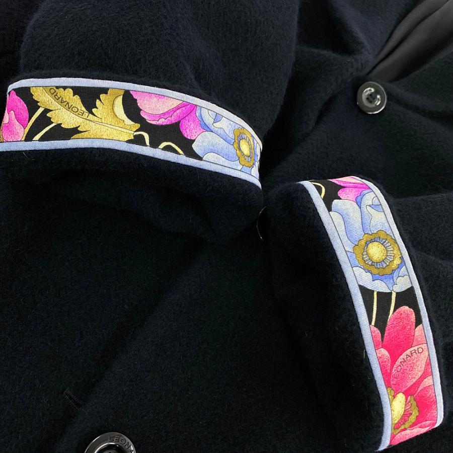 LEONARD（レオナール） 花柄コート/9AR/ブラック/LEONARD /RF4/b220610