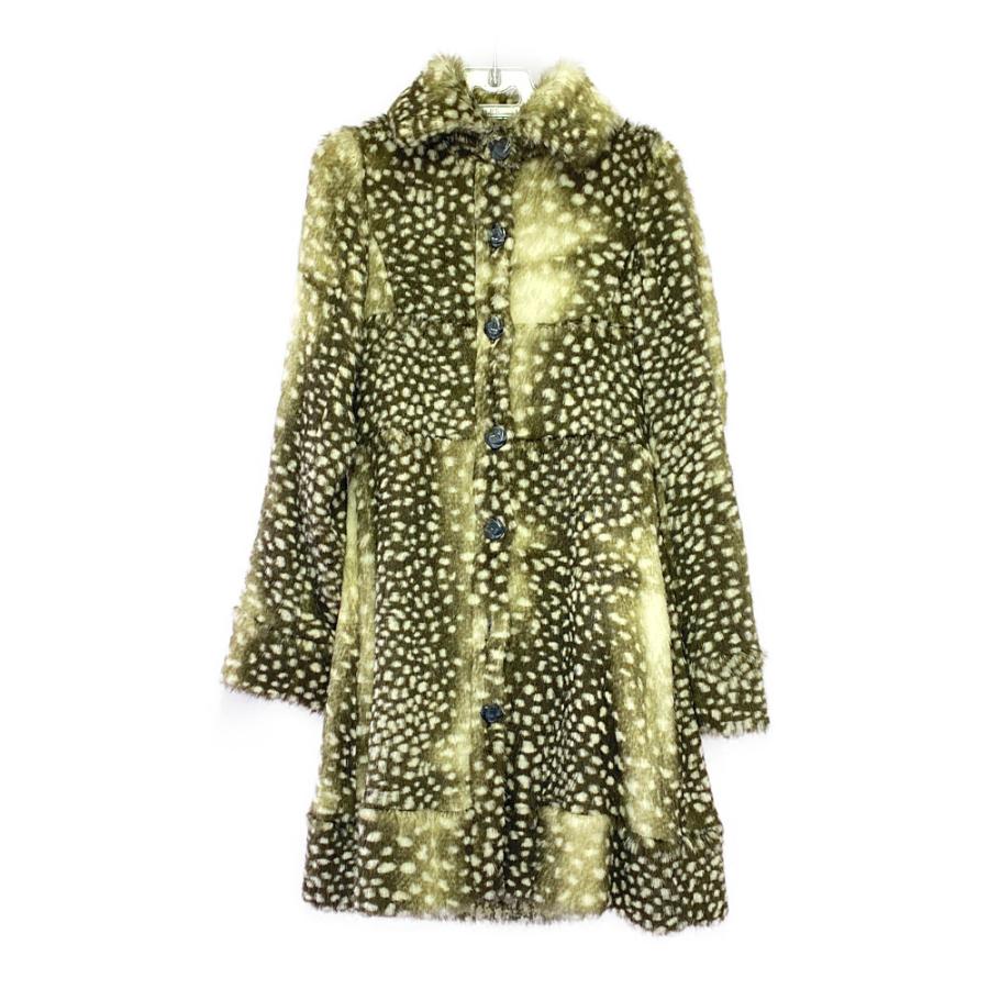 NINE ナイン アニマル柄ファーコート/F/ブラウン/NINE 翌日配送可  