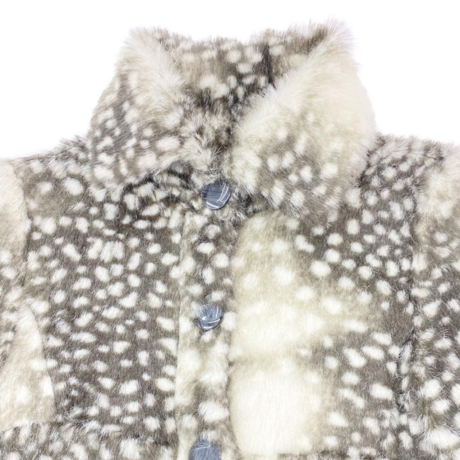 NINE ナイン アニマル柄ファーコート/F/ブラウン/NINE 翌日配送可  