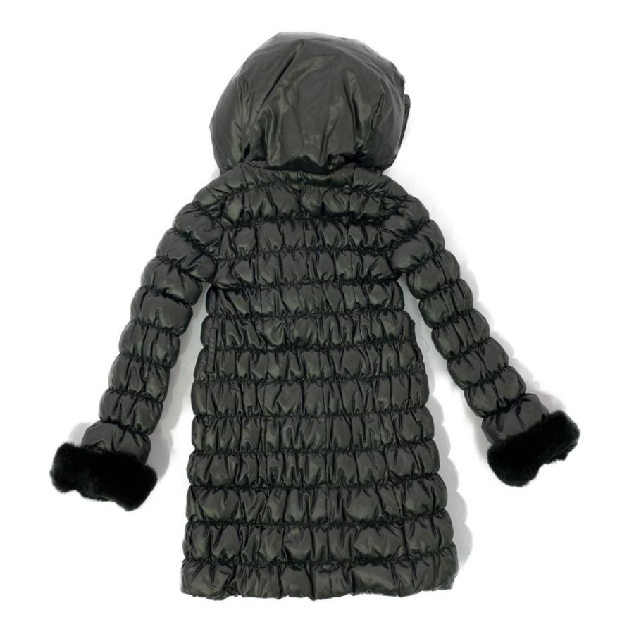 ミスブルマリン ダウンファー付きライダースコート（ロングダウン  