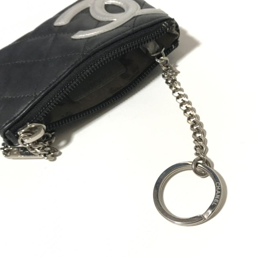 CHANEL カンボンライン　レザーコインケース 良品 シャネル カンボンライン コインケース