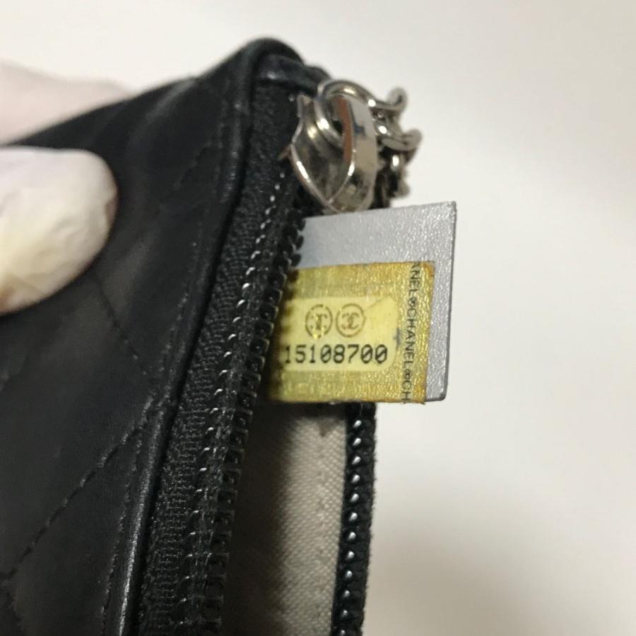 シャネル　カンボン　コインケース シャネル カンボンライン ラムスキン コインケース ブラック