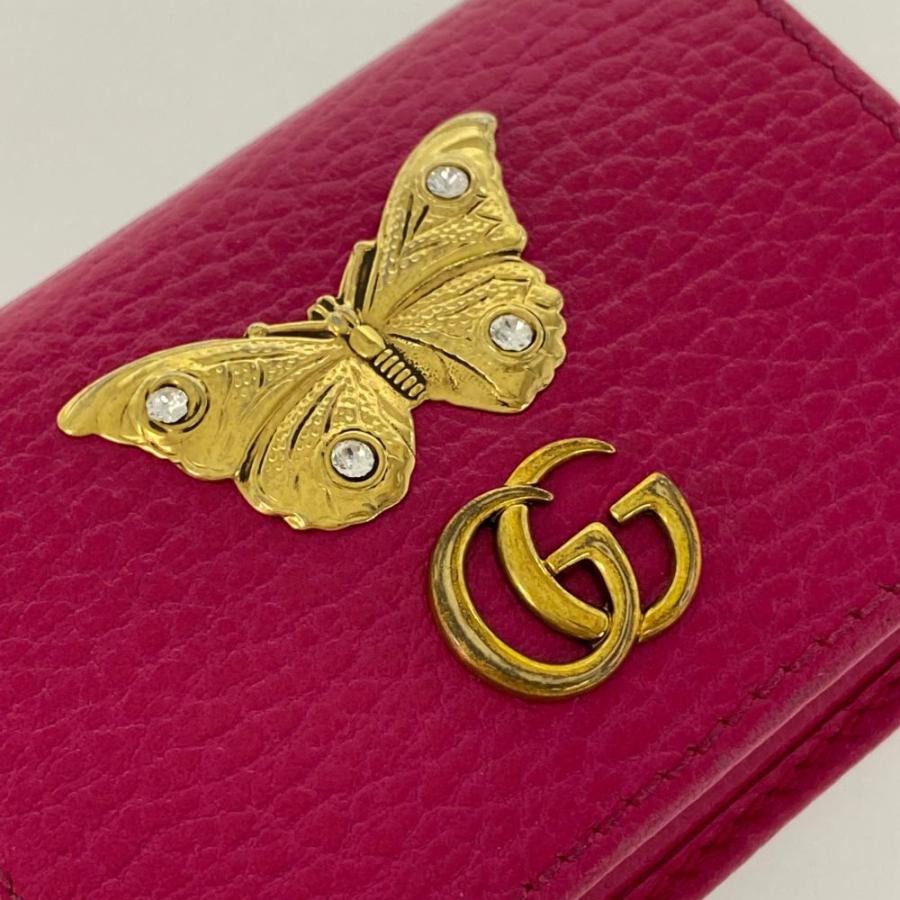 GUCCI グッチ GGマーモント・バタフライカードケース・コイン GUCCI グッチ GGマーモント・バタフライカードケース・コイン