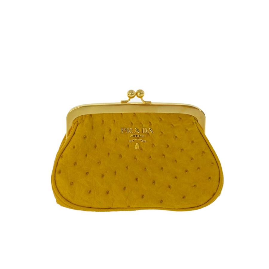 PRADA（プラダ） オーストリッチ がま口 コインケース（コインパース