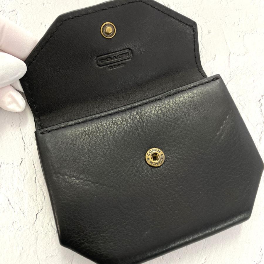 COACH ブラック レザー コインケース COACH ブラック レザー コインケース カードケース 小型 財布