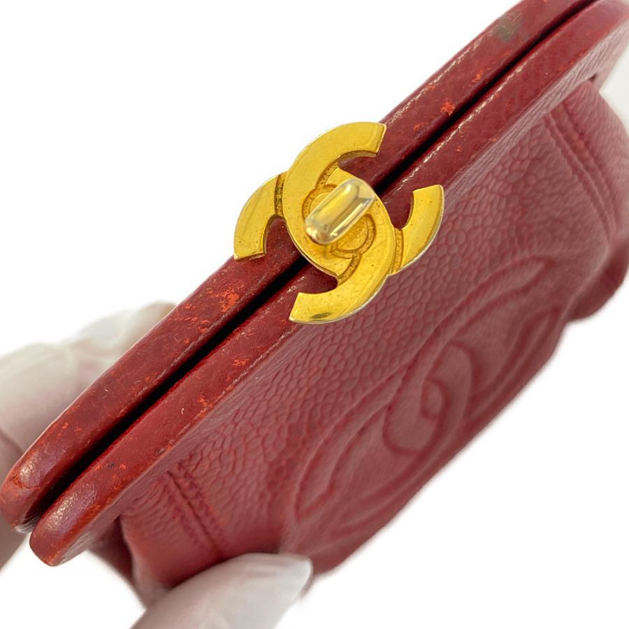 CHANEL シャネル ヴィンテージシャネル キャビアスキン がま口 CHANEL シャネル ヴィンテージシャネル キャビアスキン がま口