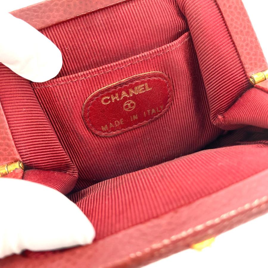 CHANEL シャネル ヴィンテージシャネル キャビアスキン がま口 CHANEL シャネル ヴィンテージシャネル キャビアスキン がま口