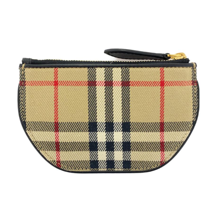 未使用品　Burberry チェック　コットン　オリンピアケース BURBERRY（バーバリー） Olympia ハーフムーン アーカイブチェック