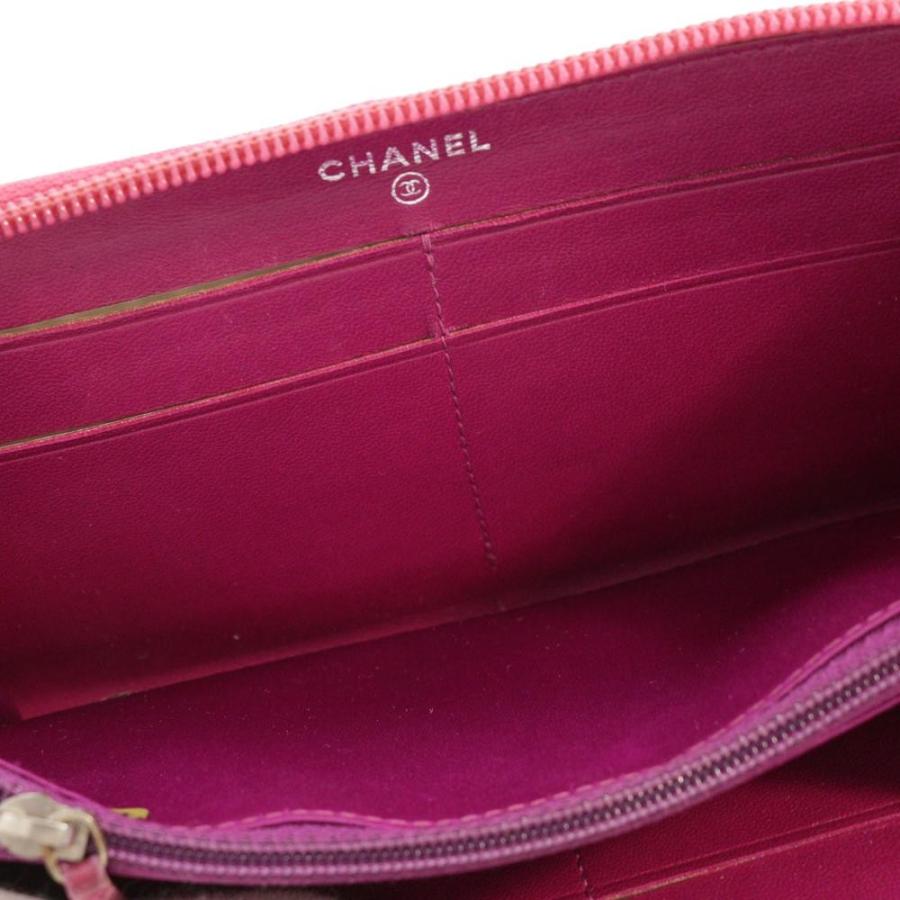 CHANEL（シャネル） カメリア・ラウンドファスナー長財布/ピンク