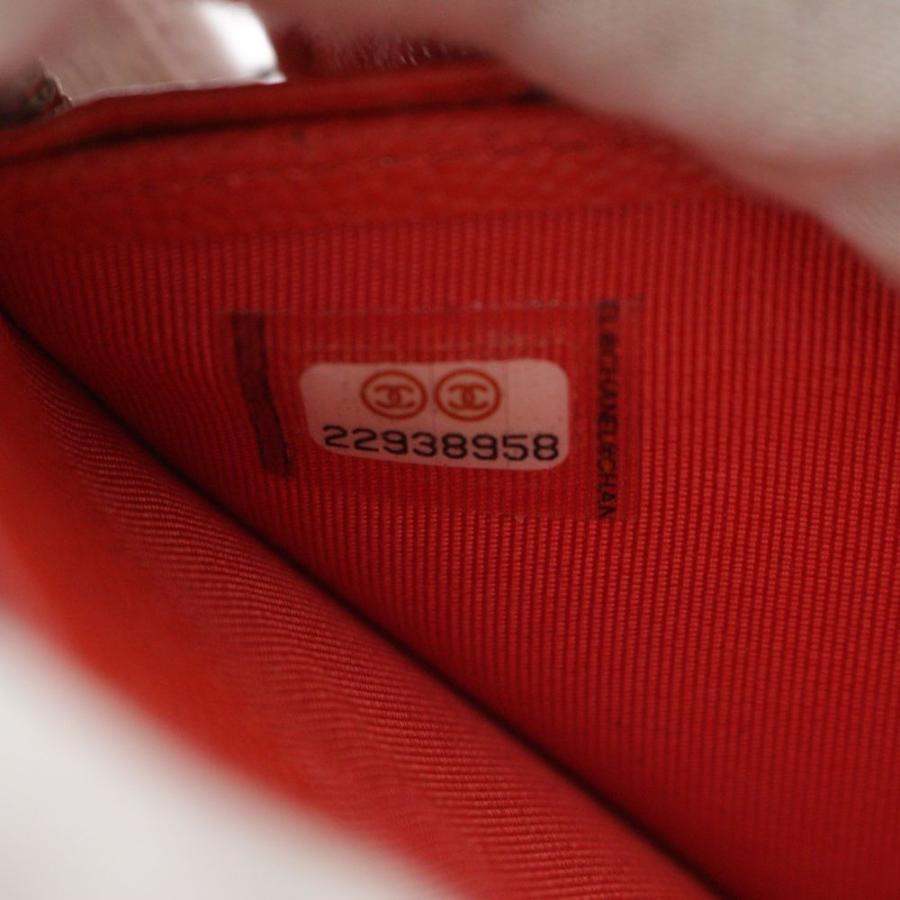 CHANEL シャネル マトラッセ・ラウンドファスナー長財布/オレンジ  